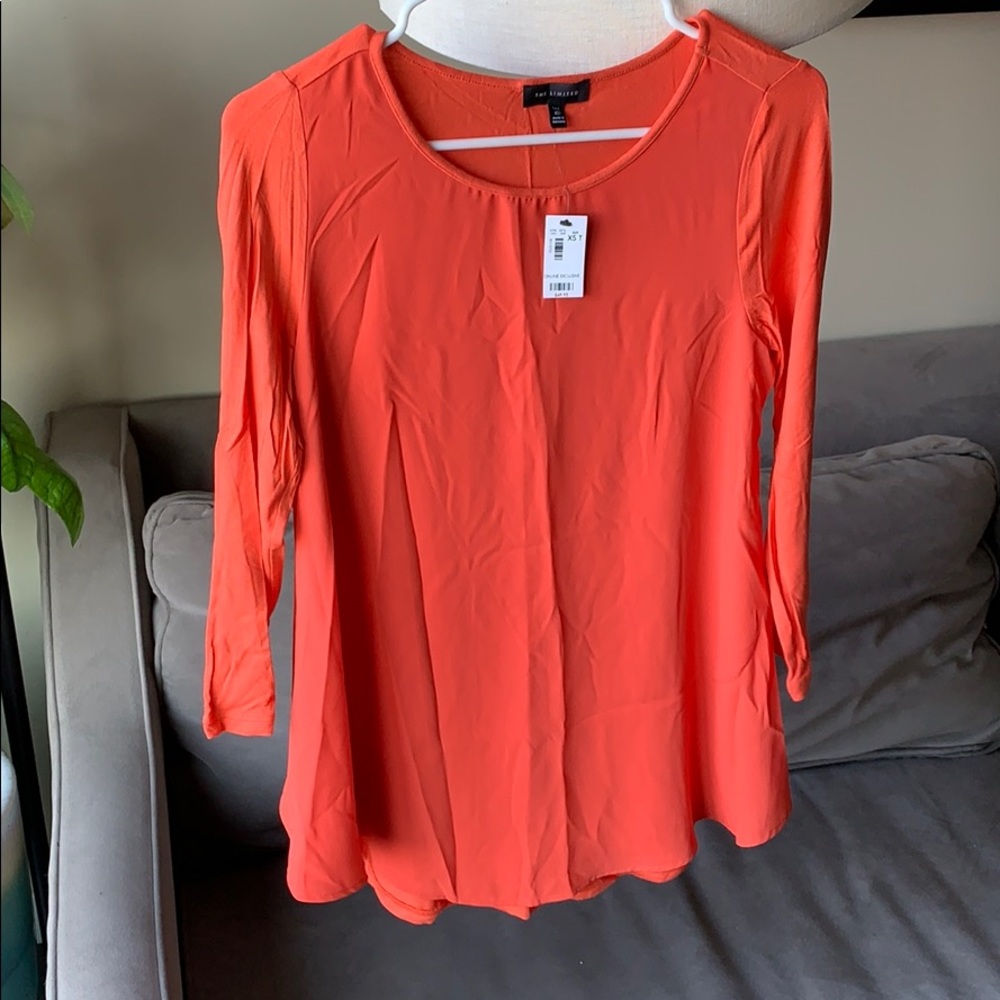 The Limited 3/4 sleeve orange blouse size XS